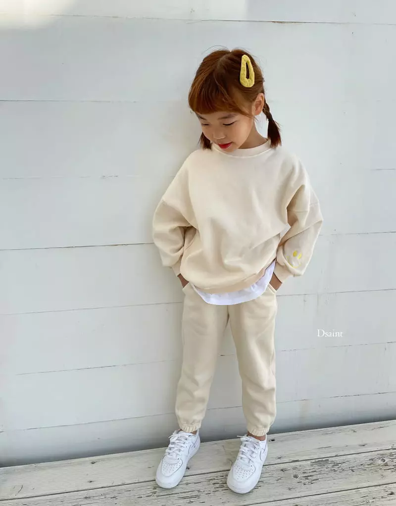 Dsaint - Korean Children Fashion - #magicofchildhood - Smile Jogger Top Bottom Set - 11