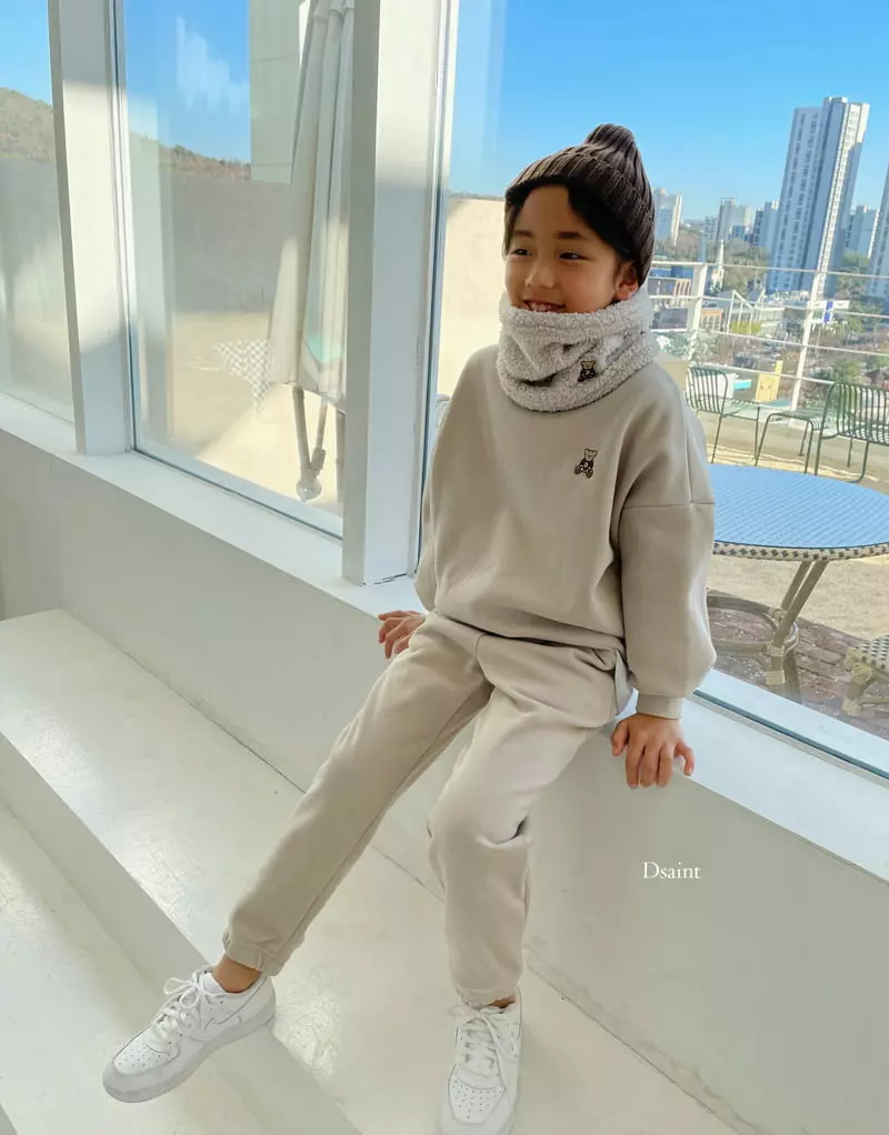 Dsaint - Korean Children Fashion - #magicofchildhood - Mini Bear Warmer Top Bottom Set - 9