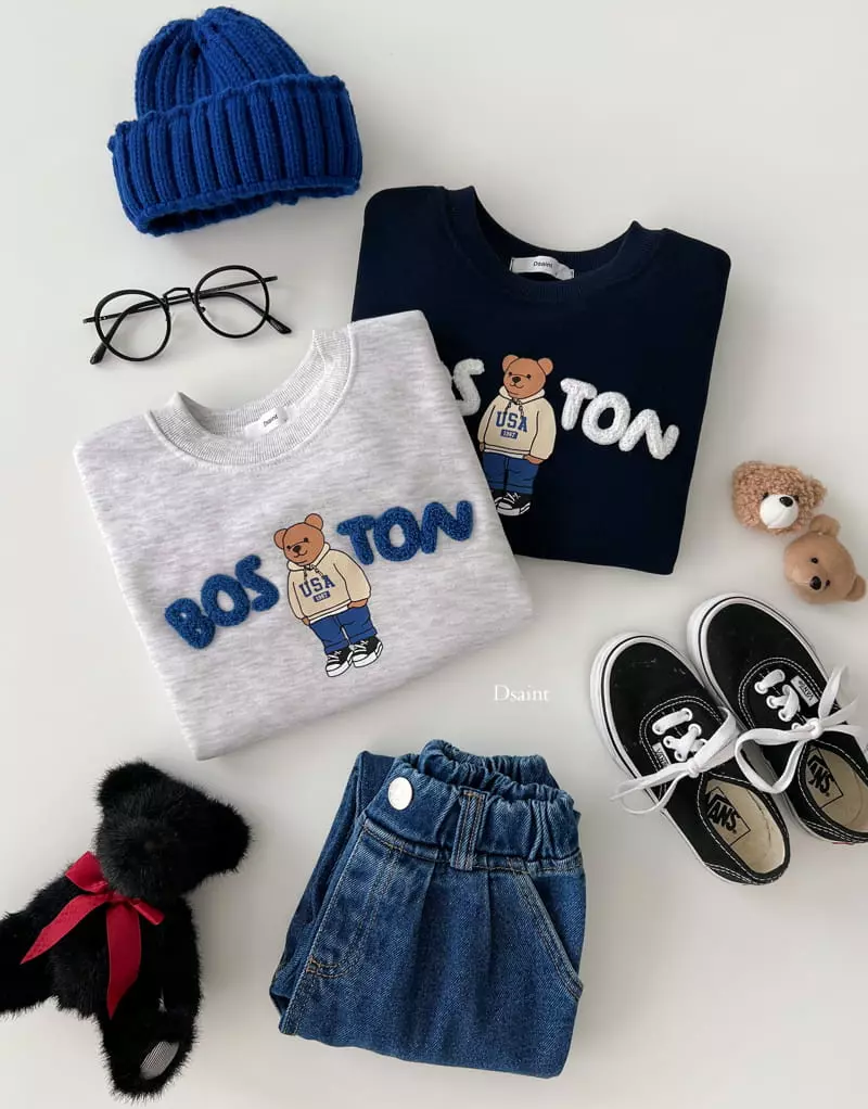 Dsaint - Korean Children Fashion - #littlefashionista - Boston Bear Boucle Sweatshirt - 4