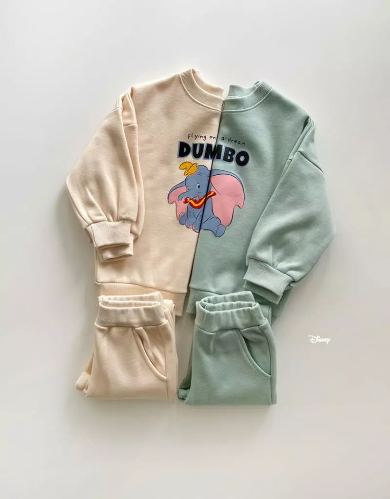 Dsaint - Korean Children Fashion - #minifashionista - Flying Dumbo Top Bottom Set - 2