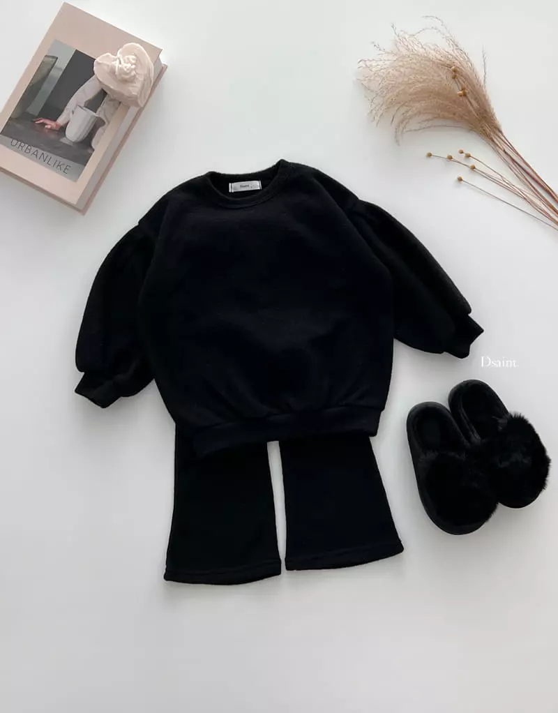 Dsaint - Korean Children Fashion - #minifashionista - Heart Bootscut Top Bottom Set - 10