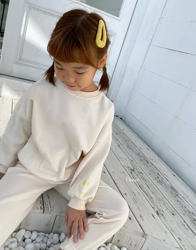 Dsaint - Korean Children Fashion - #minifashionista - Smile Jogger Top Bottom Set - 12