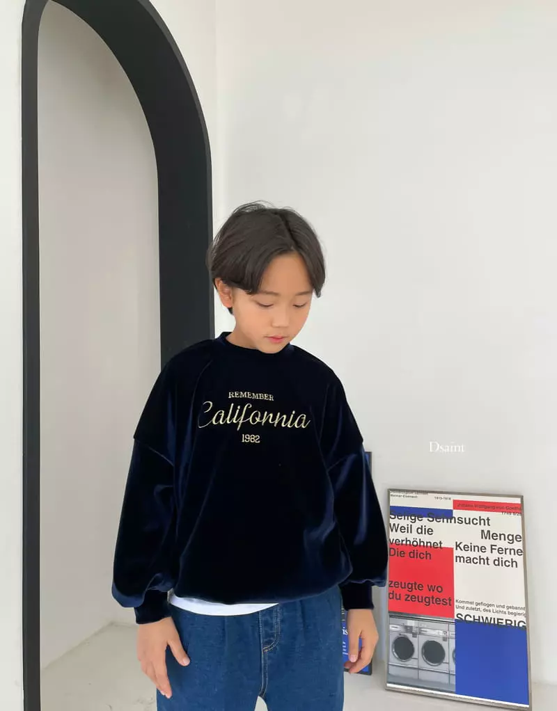 Dsaint - Korean Children Fashion - #minifashionista - California Velet Sweatshirt - 12
