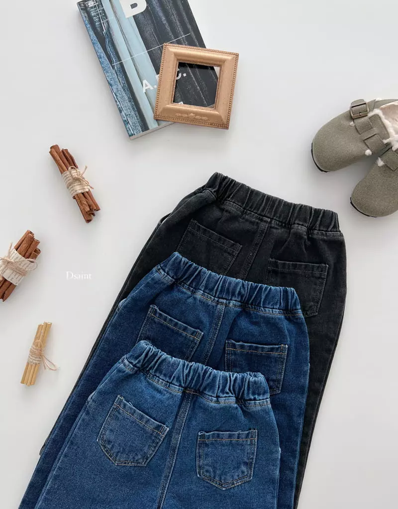 Dsaint - Korean Children Fashion - #minifashionista - Special Baggy Jeans - 4