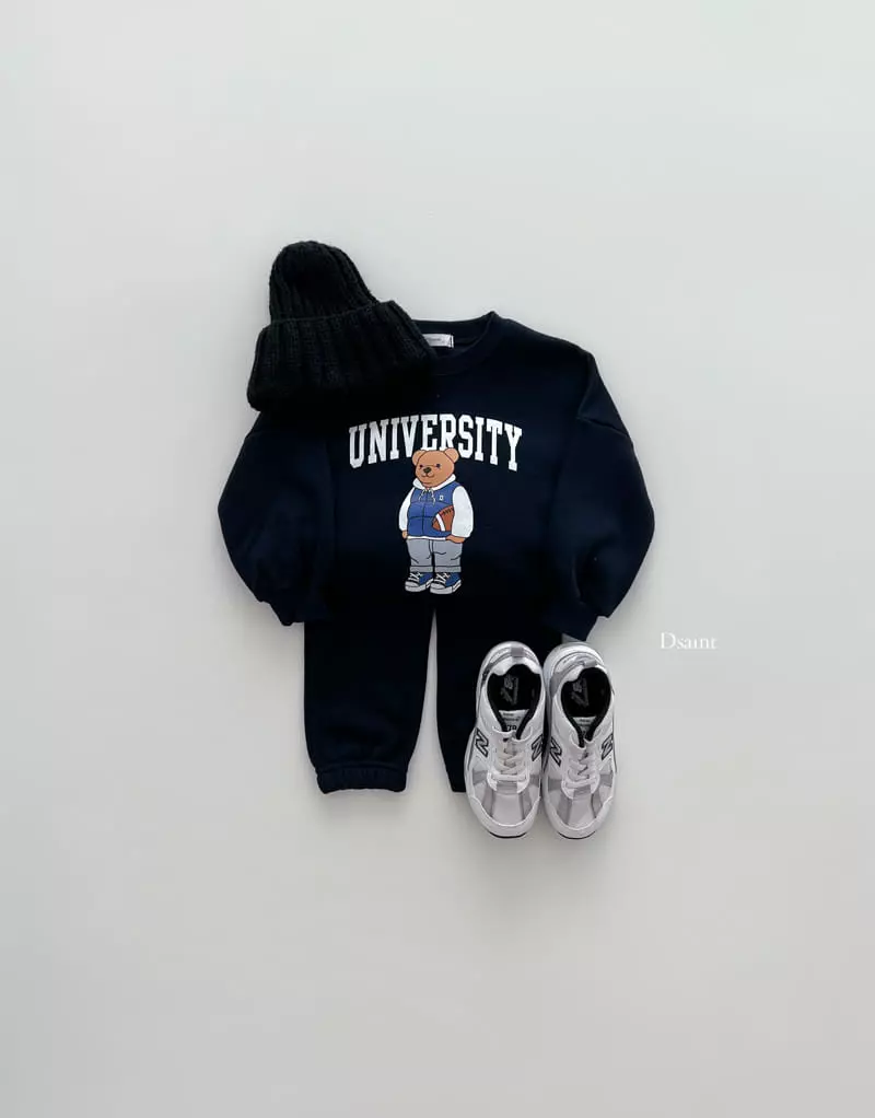 Dsaint - Korean Children Fashion - #prettylittlegirls - Uni Bear Jogger Top Bottom Set - 9