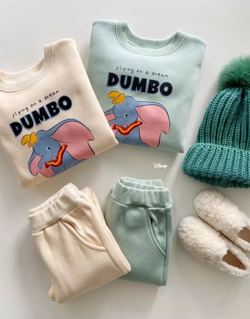 Dsaint - Korean Children Fashion - #prettylittlegirls - Flying Dumbo Top Bottom Set - 3