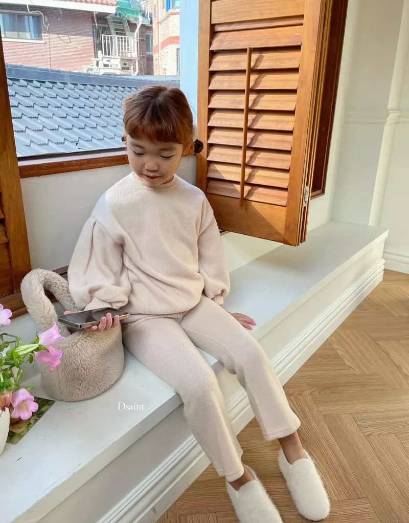Dsaint - Korean Children Fashion - #prettylittlegirls - Heart Bootscut Top Bottom Set - 11
