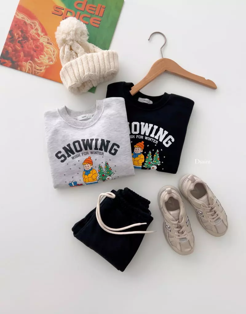 Dsaint - Korean Children Fashion - #stylishchildhood - Snowing Sweatshirt - 3