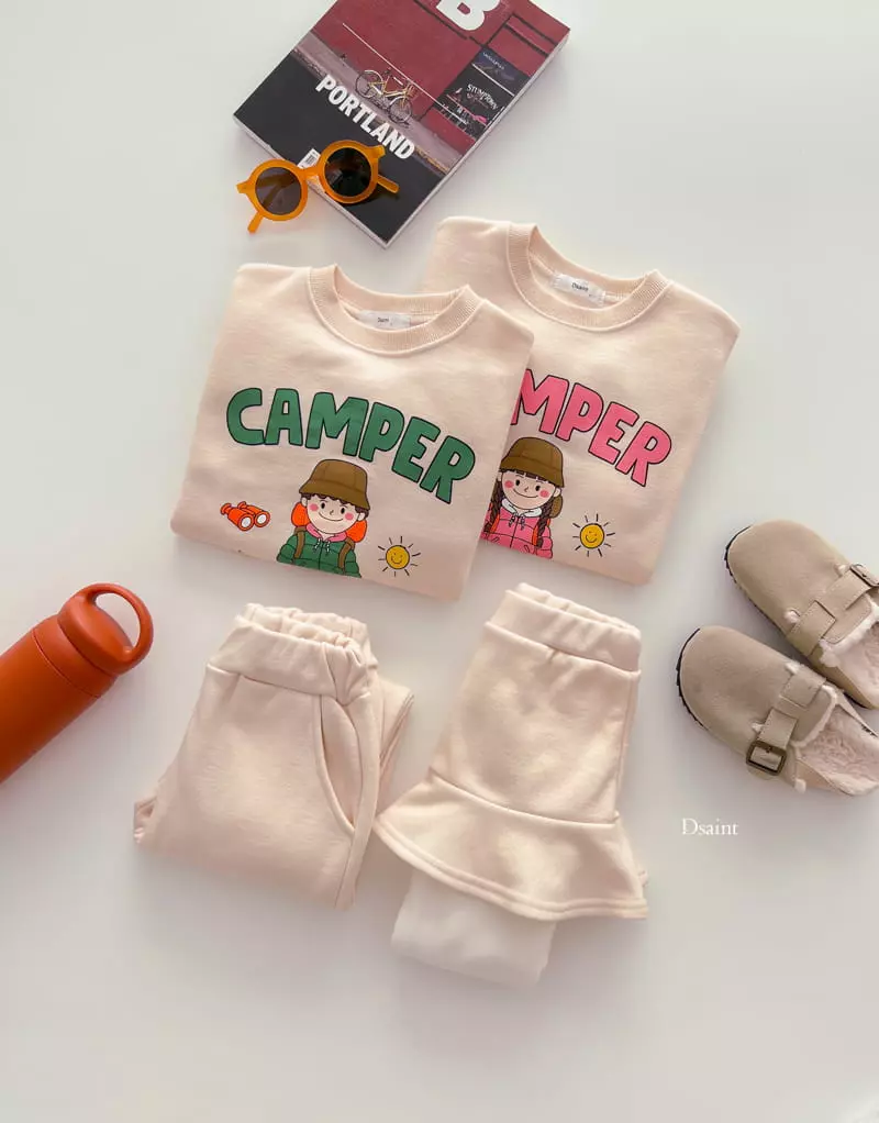 Dsaint - Korean Children Fashion - #stylishchildhood - Camper Top Bottom Set - 2