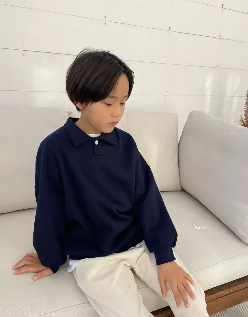 Dsaint - Korean Children Fashion - #stylishchildhood - Simple Collar Sweatshirt - 12