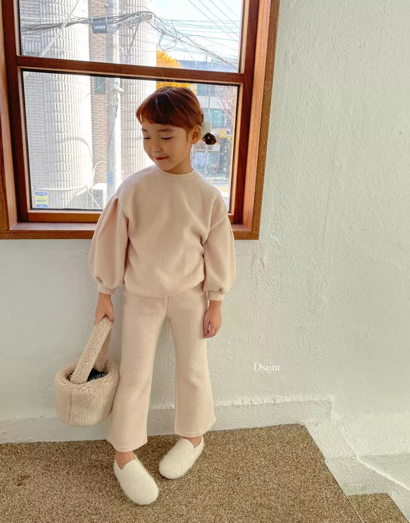 Dsaint - Korean Children Fashion - #todddlerfashion - Heart Bootscut Top Bottom Set - 12
