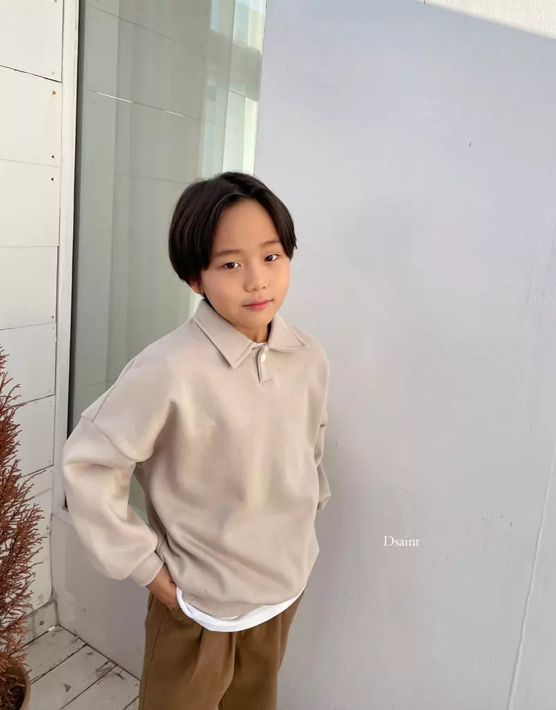 Dsaint - Korean Children Fashion - #todddlerfashion - Simple Collar Sweatshirt - 10