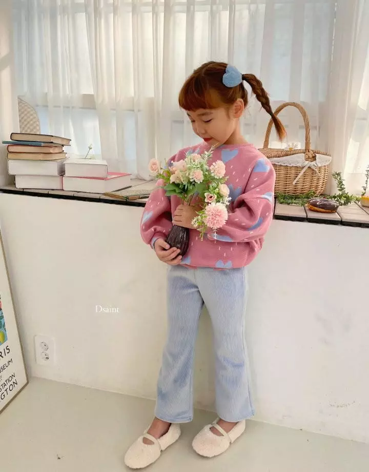 Dsaint - Korean Children Fashion - #toddlerclothing - Pattern Heart Knit Sweatshirt - 8