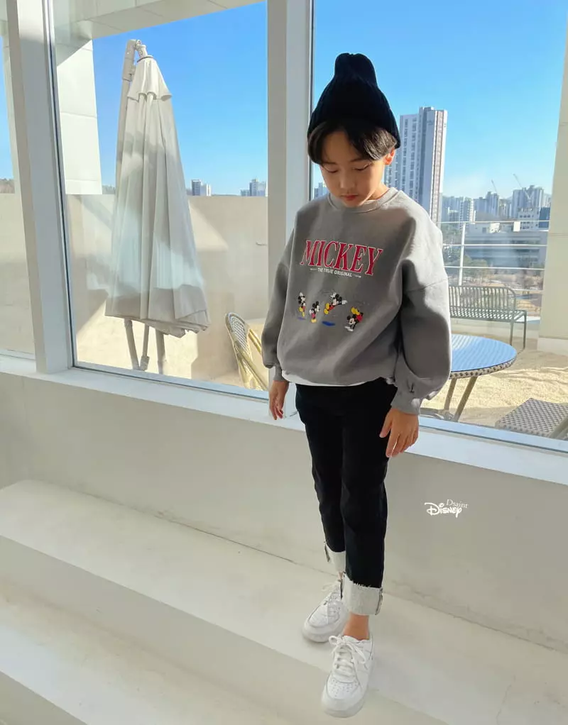 Dsaint - Korean Children Fashion - #toddlerclothing - Original Pigment Mickey Sweatshirt - 12