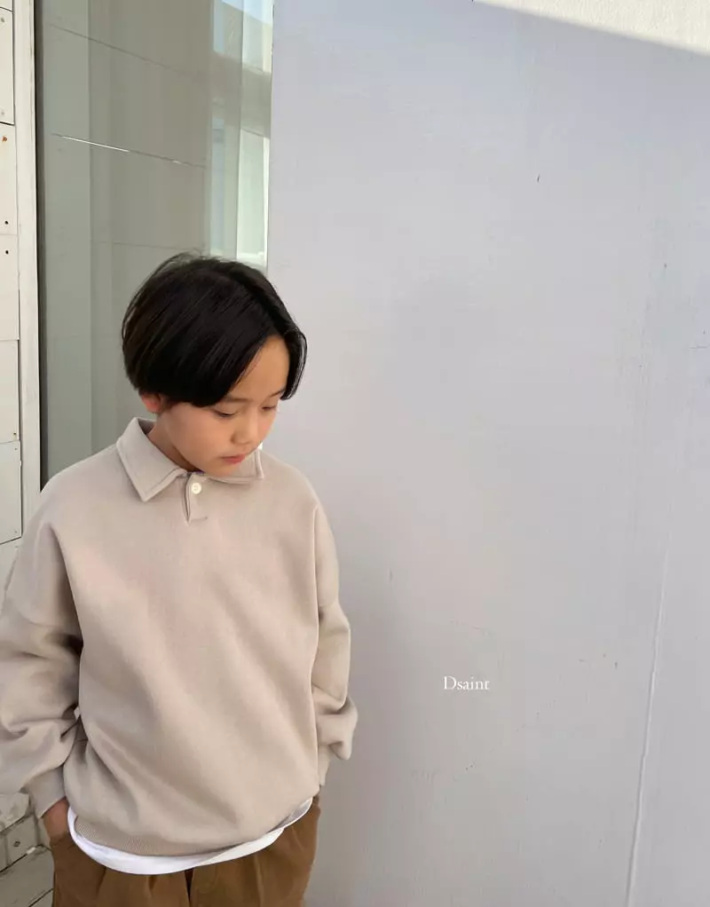 Dsaint - Korean Children Fashion - #toddlerclothing - Simple Collar Sweatshirt - 11