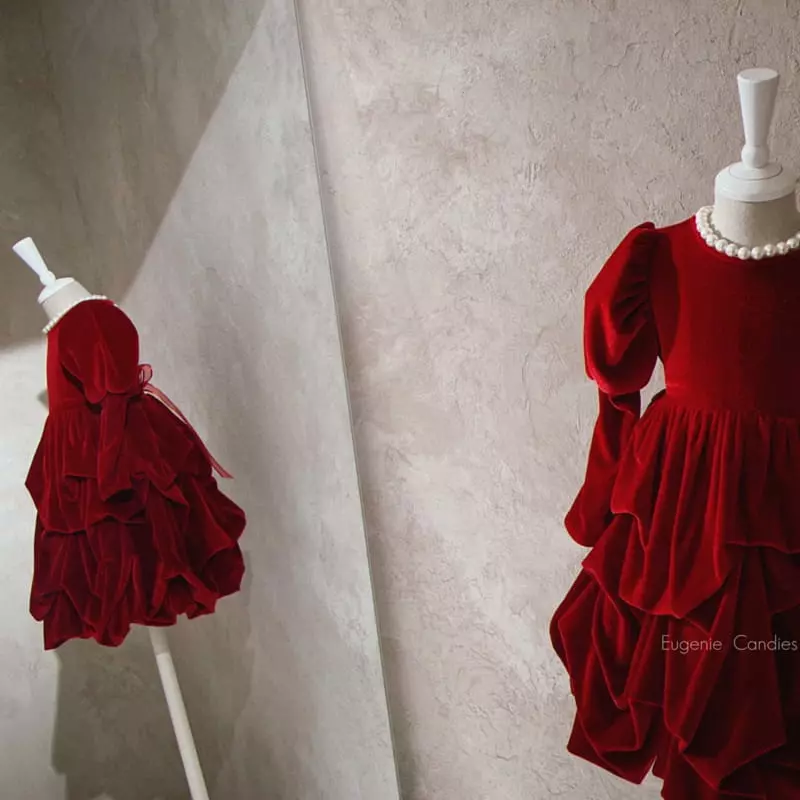 Eugenie Candies - Korean Children Fashion - #todddlerfashion - Red Queen One-piece - 7