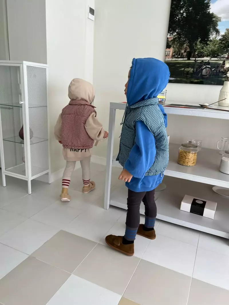 Fine Studio - Korean Children Fashion - #designkidswear - Enpy Check Padding Jacket - 6