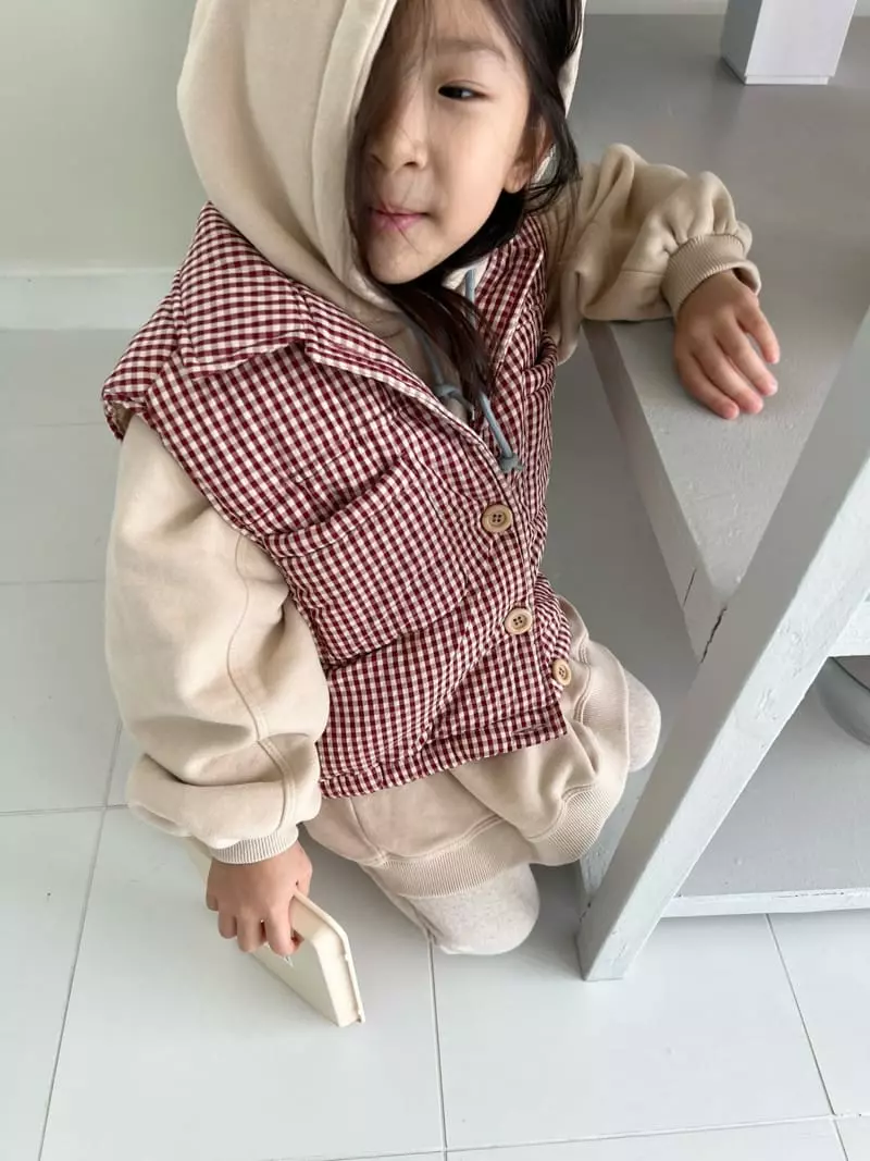 Fine Studio - Korean Children Fashion - #kidsshorts - Enpy Check Padding Jacket - 9