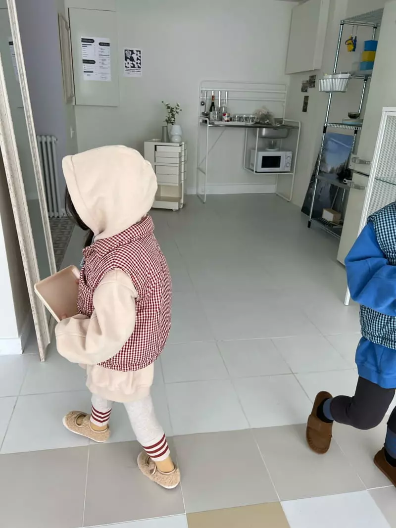 Fine Studio - Korean Children Fashion - #stylishchildhood - Enpy Check Padding Jacket - 3