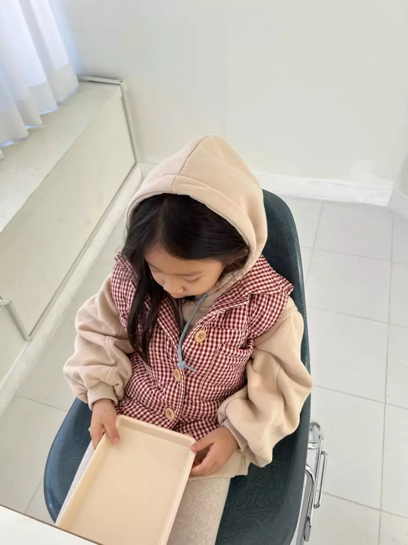 Fine Studio - Korean Children Fashion - #todddlerfashion - Enpy Check Padding Jacket