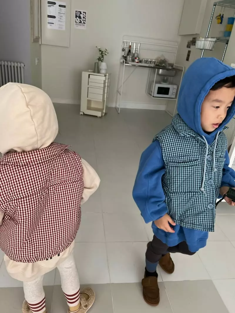 Fine Studio - Korean Children Fashion - #toddlerclothing - Enpy Check Padding Jacket - 2
