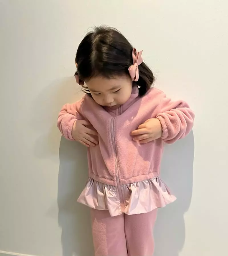 Franc Franc - Korean Children Fashion - #childofig - Fleece Jumper Top Bottom Set