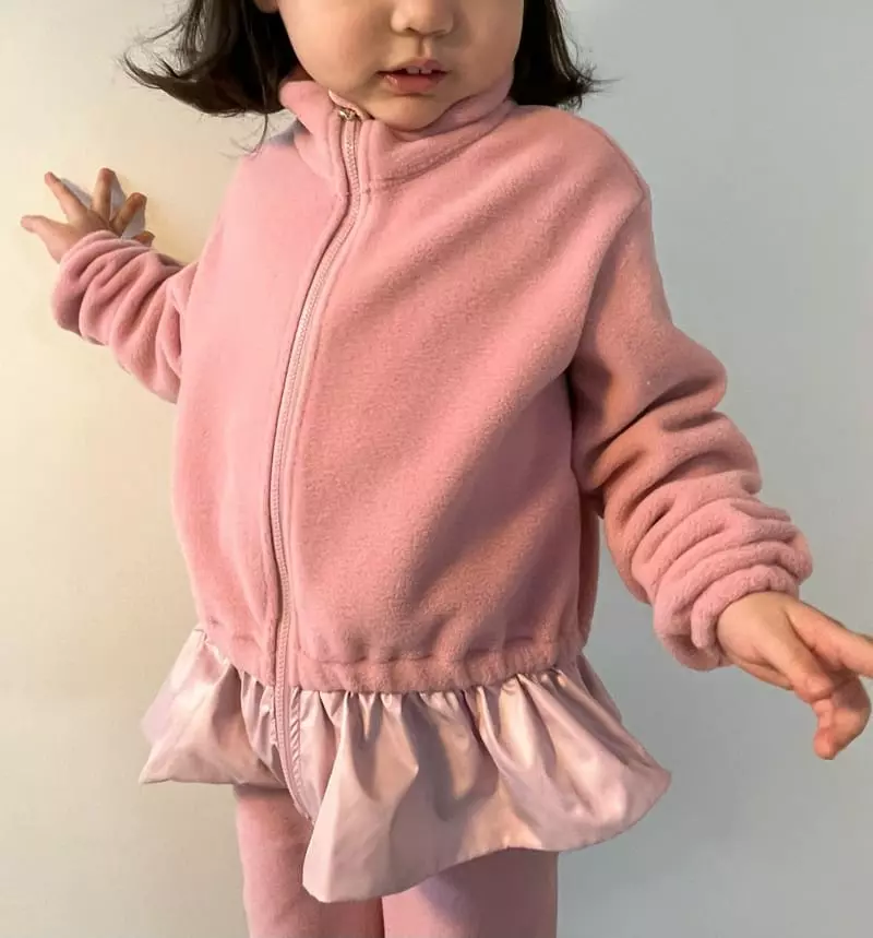 Franc Franc - Korean Children Fashion - #childrensboutique - Fleece Jumper Top Bottom Set - 2