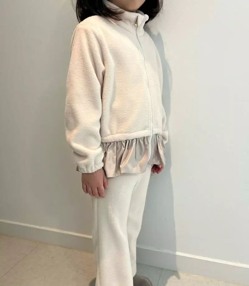 Franc Franc - Korean Children Fashion - #kidsstore - Fleece Jumper Top Bottom Set - 7