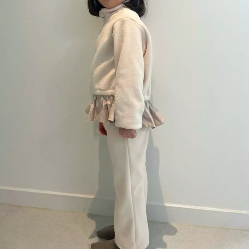 Franc Franc - Korean Children Fashion - #magicofchildhood - Fleece Jumper Top Bottom Set - 11