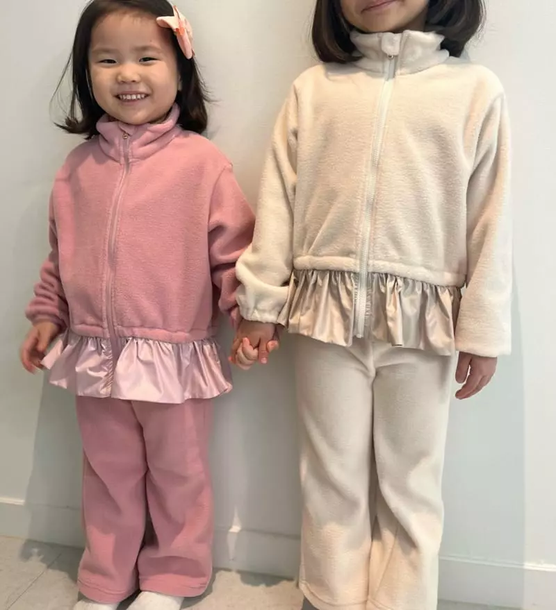 Franc Franc - Korean Children Fashion - #minifashionista - Fleece Jumper Top Bottom Set - 12