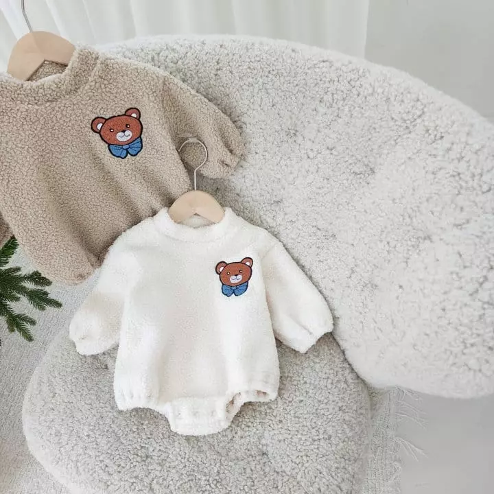 From J - Korean Baby Fashion - #babyboutique - Bear Patch Bodysuit - 8