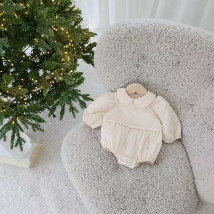 From J - Korean Baby Fashion - #babygirlfashion - Quilting Collar Bodysuit Boy