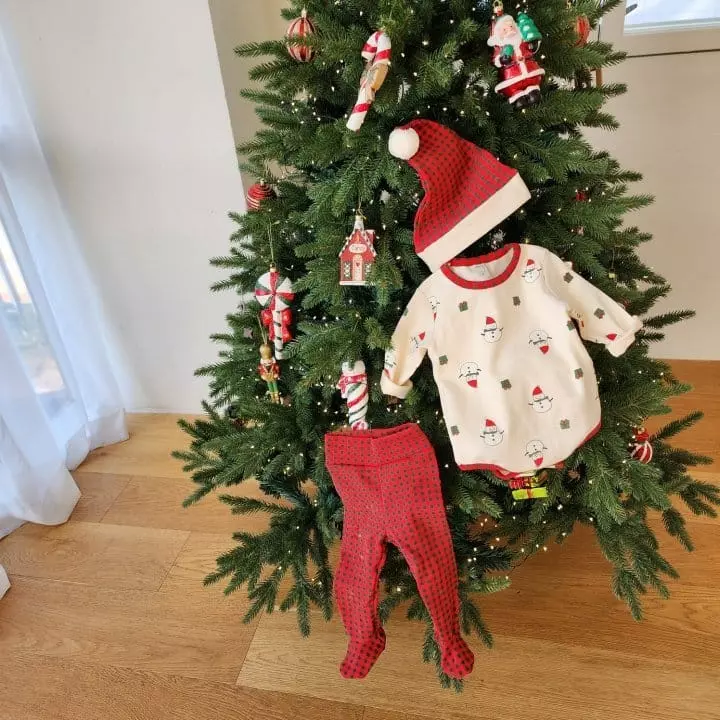 From J - Korean Baby Fashion - #babyoninstagram - Christmas Bodysuit - 5