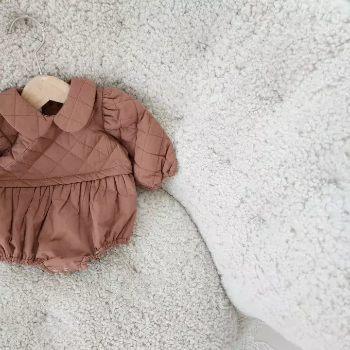 From J - Korean Baby Fashion - #babyoninstagram - Quilting Collar Bodysuit Boy - 3