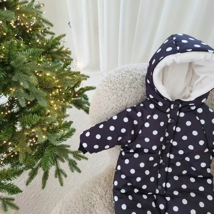 From J - Korean Baby Fashion - #babyoninstagram - Dot Padding Bodysuit - 2