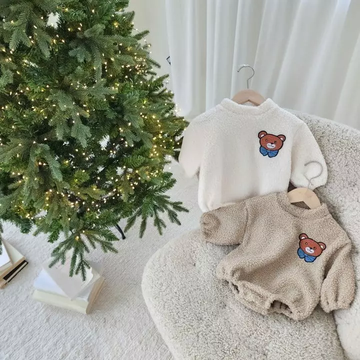 From J - Korean Baby Fashion - #babyootd - Bear Patch Bodysuit