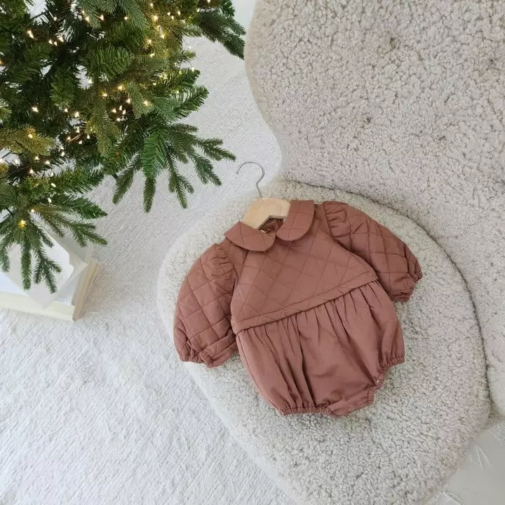 From J - Korean Baby Fashion - #babyoninstagram - Quilting Collar Bodysuit Boy - 4