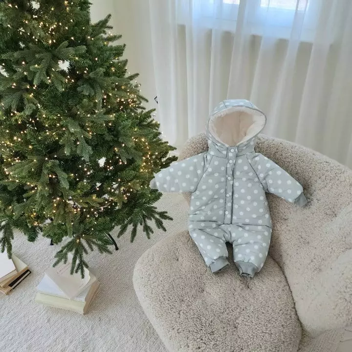 From J - Korean Baby Fashion - #babyootd - Dot Padding Bodysuit - 3
