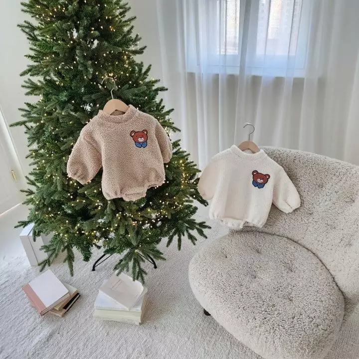 From J - Korean Baby Fashion - #babyoutfit - Bear Patch Bodysuit - 2