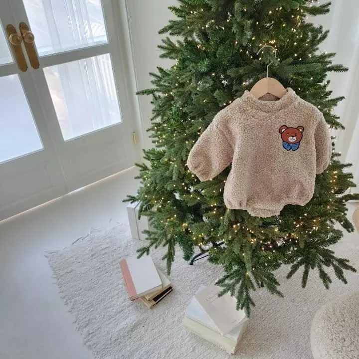 From J - Korean Baby Fashion - #babyoutfit - Bear Patch Bodysuit - 3