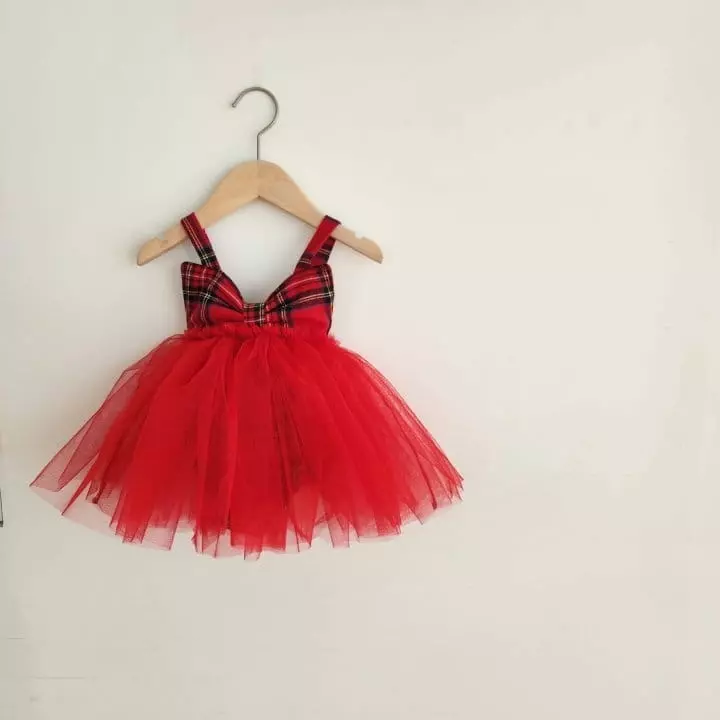 From J - Korean Baby Fashion - #babyoutfit - Check Ribbon Sha Bodysuit - 10