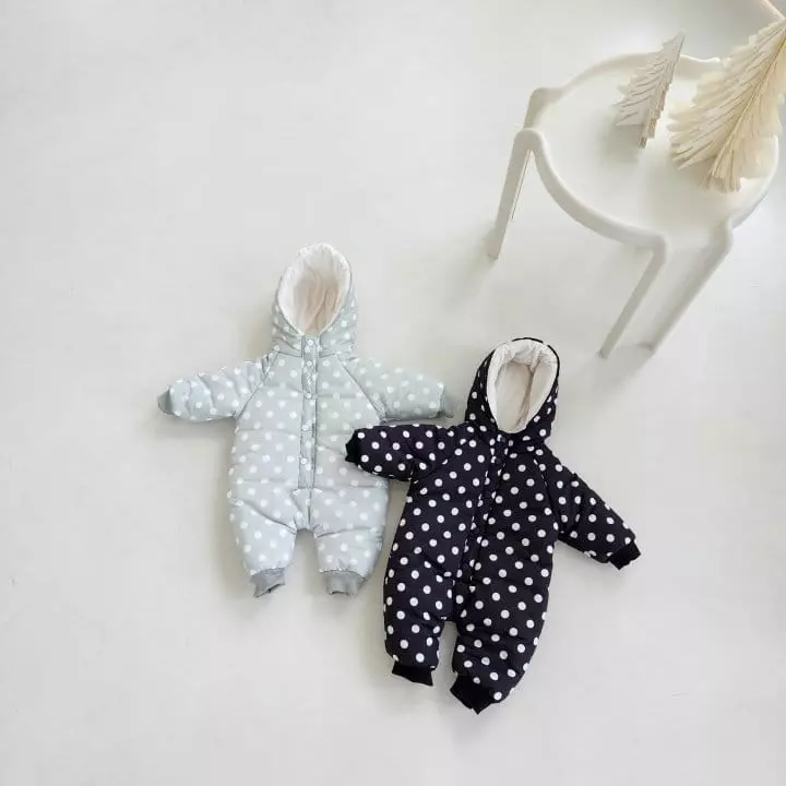 From J - Korean Baby Fashion - #babyoutfit - Dot Padding Bodysuit - 5