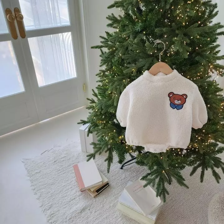 From J - Korean Baby Fashion - #babyoutfit - Bear Patch Bodysuit - 4