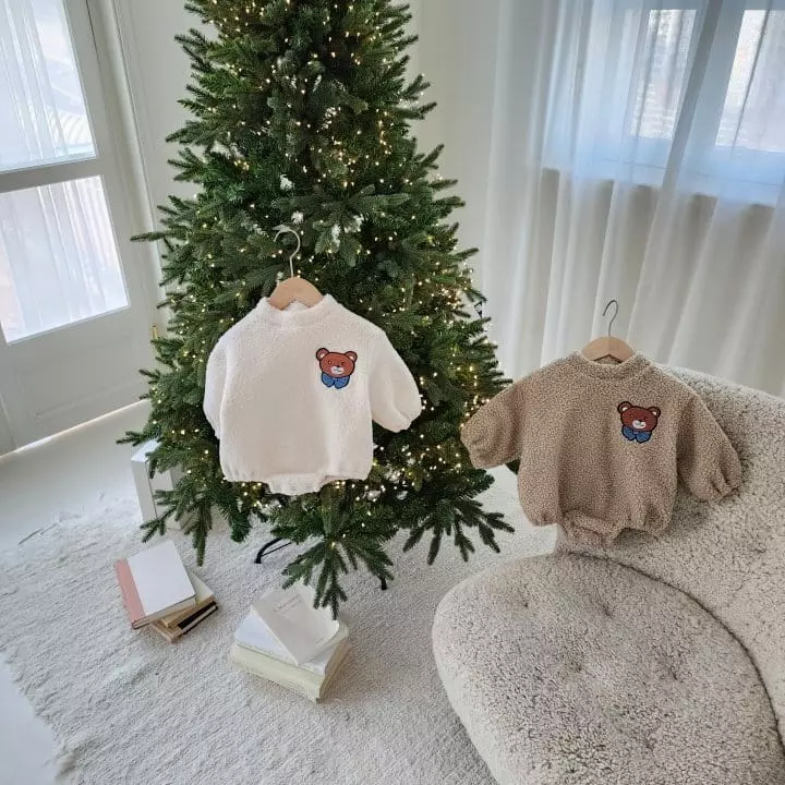 From J - Korean Baby Fashion - #onlinebabyshop - Bear Patch Bodysuit - 6