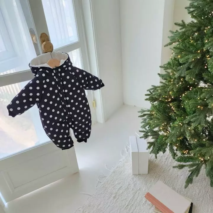From J - Korean Baby Fashion - #smilingbaby - Dot Padding Bodysuit - 9