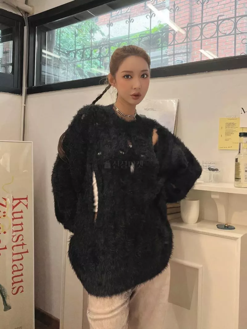 Gateless - Korean Women Fashion - #womensfashion - Fress Whole Knit Tee - 4