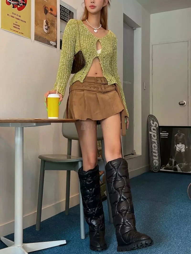 Gateless - Korean Women Fashion - #momslook - Teddy Skirt - 10