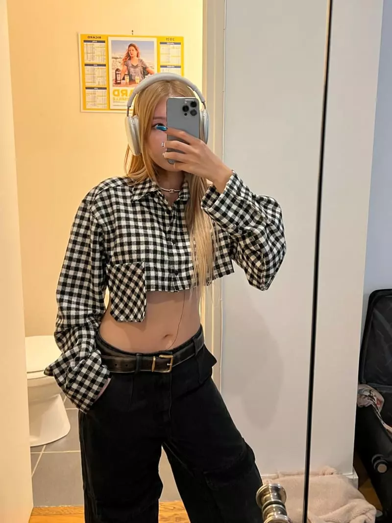 Gateless - Korean Women Fashion - #momslook - Check Pocket Shirt - 7