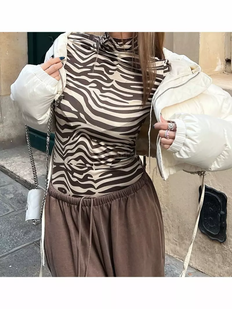 Gateless - Korean Women Fashion - #momslook - Zebra Tee - 6