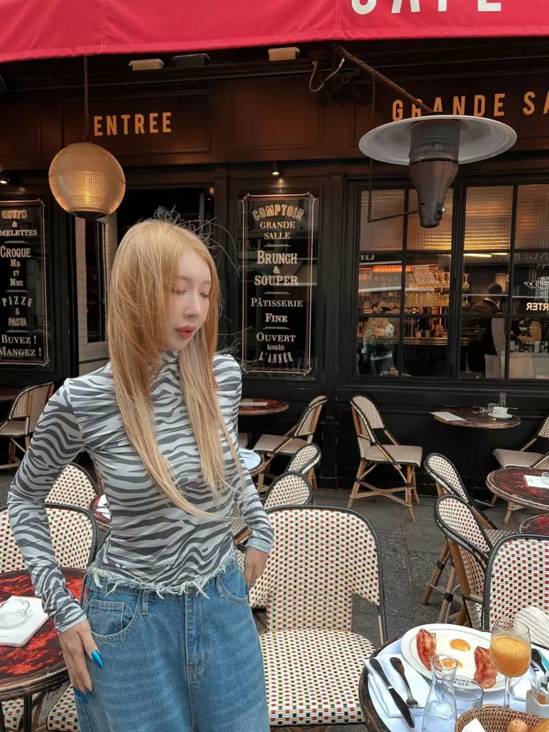Gateless - Korean Women Fashion - #momslook - Zebra Tee - 8
